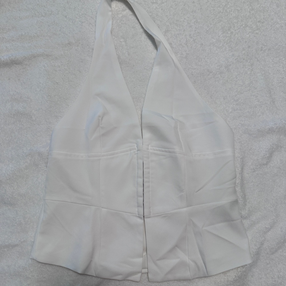SHEIN Elegant Cream Halter Top
